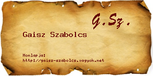 Gaisz Szabolcs névjegykártya